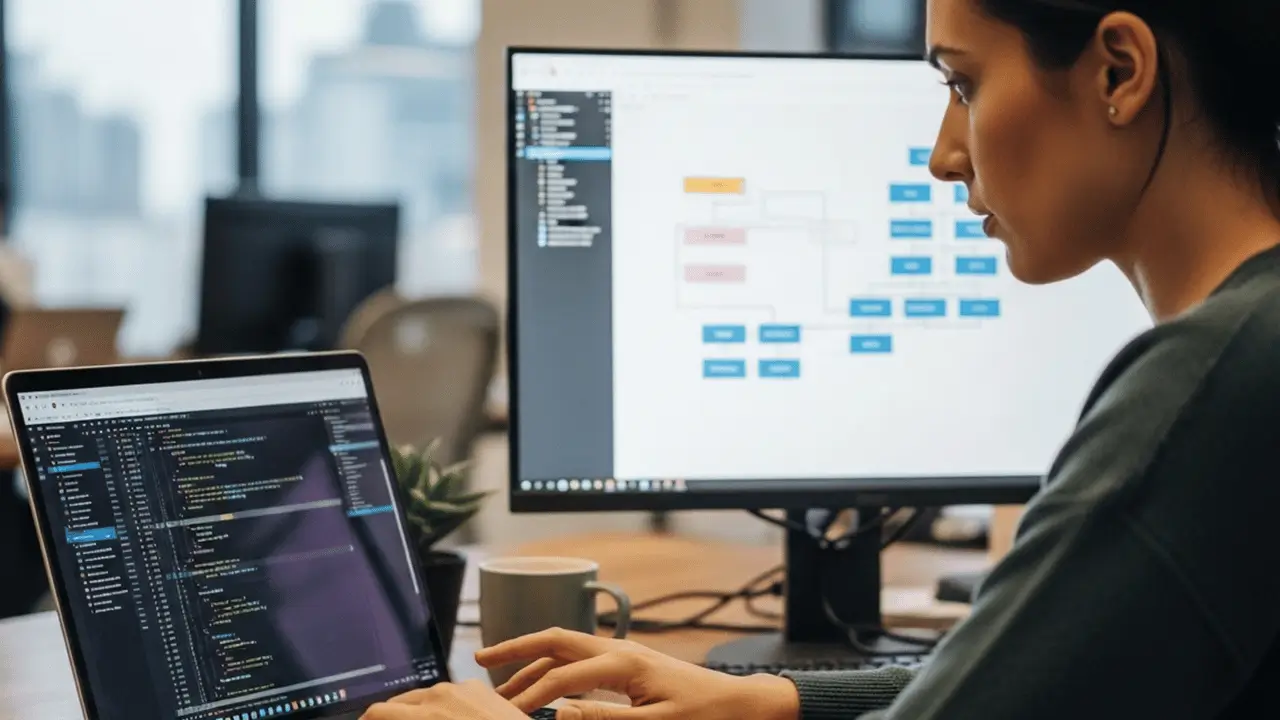 img escalabilidade em ti l5 networks 3 Mulher analisando dados no notebook