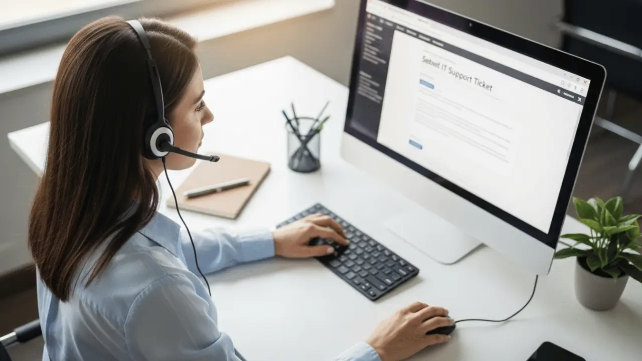 img ferramentas de suporte tecnico l5 networks 2 Mulher analisando algo em um computador.