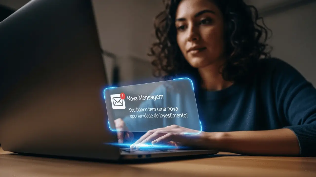 Mulher em frente ao telefone