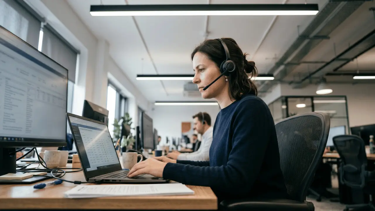 img controle de chamados l5 networks 2 Mulher em ambiente de call center