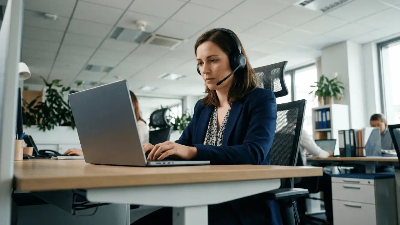 img ia agentica l5 networks 2 Mulher em frente a notebook