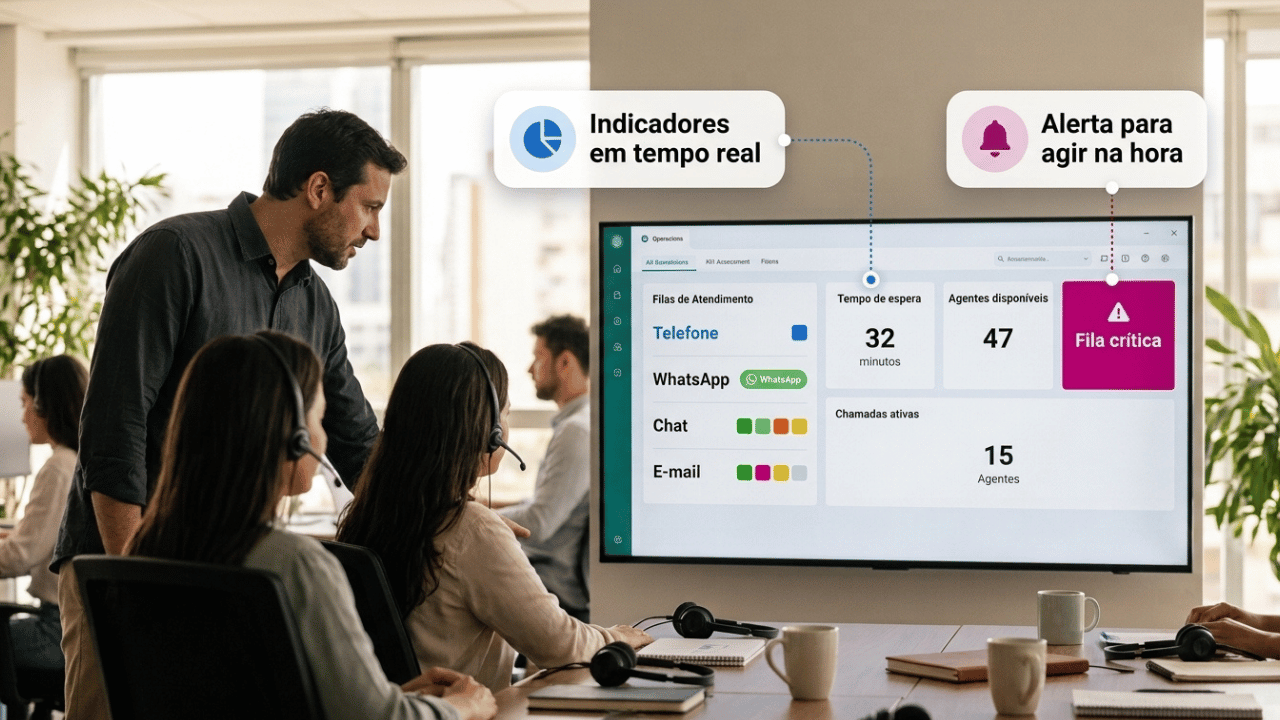 img a software de contact center l5 networks Mulheres e homem trabalhando