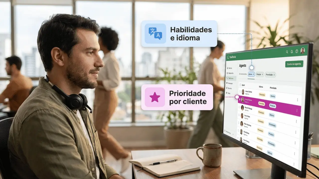 img b call routing l5 networks Homem trabalhando com call routing
